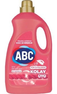 Abc Kolay Ütü Renkli ve Beyazlar İçin Konsantre 50 Yıkama Sıvı Deterjan 2.7 lt
