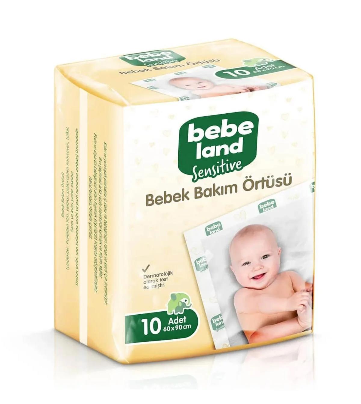 Bebeland Alezli Tek Kullanımlık Silinebilir Su Geçirmez 60x90 cm 10'lu Alt Açma Örtüsü