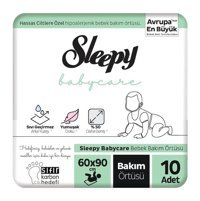Sleepy Babycare Alezli Tek Kullanımlık Silinebilir Su Geçirmez 60x90 cm 10'lu Alt Açma Örtüsü