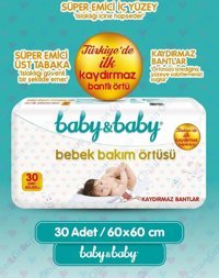 Baby&Baby Tek Kullanımlık Su Geçirmez 60x60 cm 30'lu Alt Açma Örtüsü