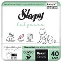 Sleepy Babycare Alezli Tek Kullanımlık Silinebilir Su Geçirmez 60x90 cm 4x10'lu Alt Açma Örtüsü