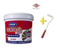 Gemsa 5012 Su Bazlı Silikonlu Mat İç Cephe Boyası 1 lt Buz Beyazı
