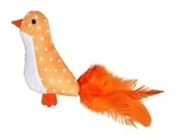 Flamingo Tüylü Peluş Tüylü Isırma Yavru-Yetişkin Kuş Kedi Oyuncağı