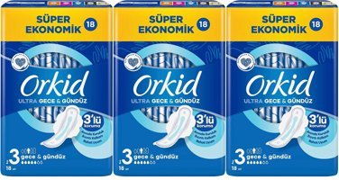 Orkid Ultra Normal 18'li Hijyenik Ped 3 Adet