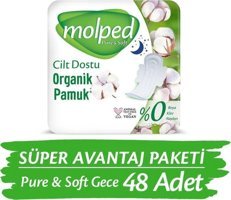 Molped Pure & Soft Organik Antialerjik Normal 48'li Hijyenik Ped 1 Adet
