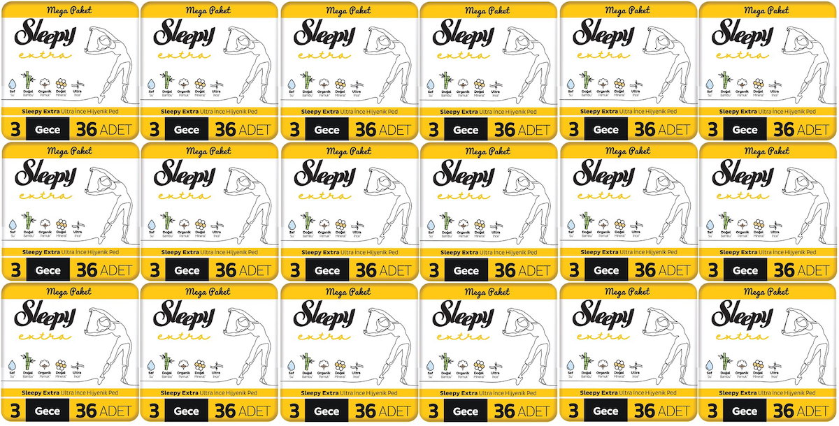 Sleepy Extra Organik Antialerjik Normal 36'lı Hijyenik Ped 18 Adet