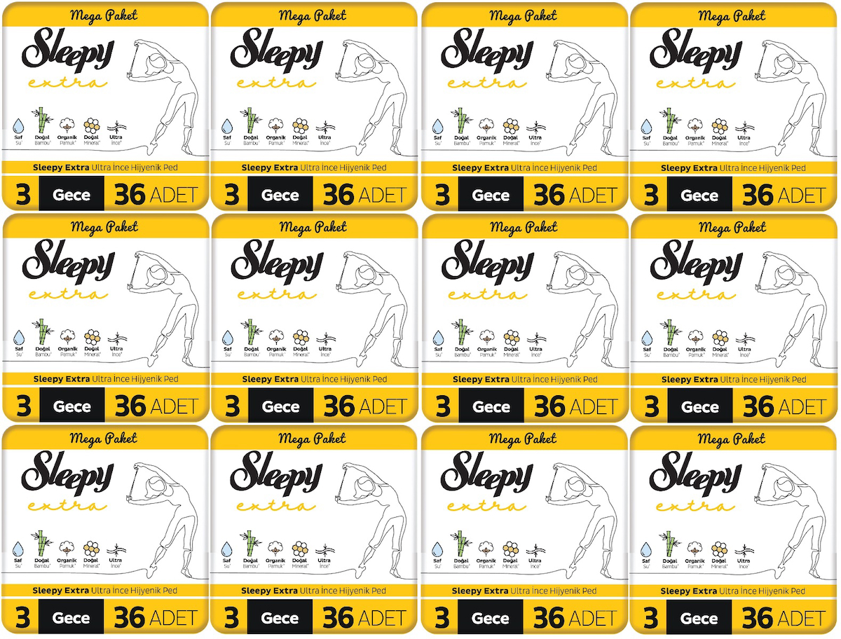 Sleepy Extra Organik Antialerjik Normal 36'lı Hijyenik Ped 12 Adet
