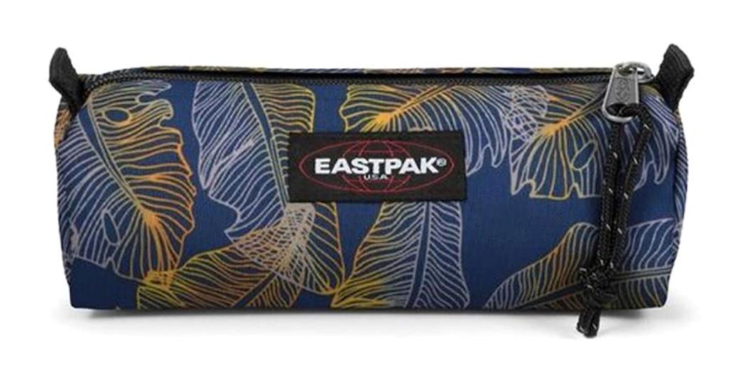 Eastpak Mavi Desenli Kumaş Tek Gözlü Yaprak Silindir Cüzdan Kalem Kutusu