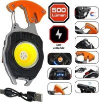 Rox 0230 Basmalı 500 Lümen LED Şarjlı Feneri