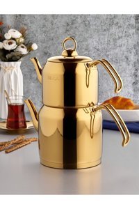 Özlife Hüma Çelik Çaydanlık Gold