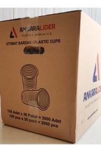 Ankara lider Karton Bardak 3000 Adet Şeffaf