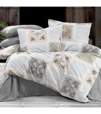 Alena Home Style 120x200 cm Lastikli Çarşaflı Çiçekli Tek Kişilik Nevresim Takımı Çok Renkli