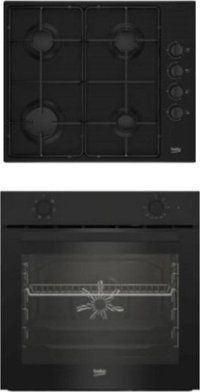Beko BFM 310 S-BOMD D 6110 ES Gazlı Paslanmaz Çelik Klasik Ankastre Fırın Ocak 2'li Ankastre Set Siyah