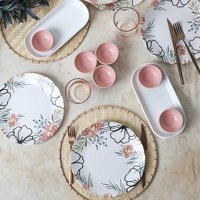 Keramika Rossy 14 Parça 6 Kişilik Çok Renkli Desenli Stoneware Kahvaltı Takımı
