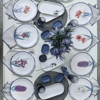 Keramika Anadolu Çiçekleri 50 Parça 12 Kişilik Çok Renkli Desenli Stoneware Kahvaltı Takımı