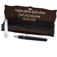 Scrikss İsme Özel Çelik Doldurulabilir M Siyah Dolma Kalem