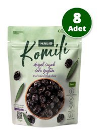 Komili Az Tuzlu Sele Siyah Zeytin Paket 8x170 gr