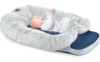 Baby Jem Art-525 Elyaf Sırt Destekli Yıkanabilir Lacivert Emzirme Yastığı