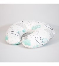 Dear Deer Love Cloud Elyaf Sırt Destekli Yıkanabilir Mavi Emzirme Yastığı