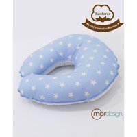Mordesign Yıldız Desen Zg560 Elyaf Sırt Destekli Yıkanabilir Mavi Emzirme Yastığı