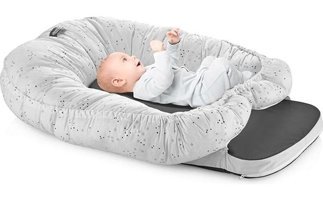 Baby Jem Art-525 Elyaf Sırt Destekli Yıkanabilir Antrasit Gri Emzirme Yastığı