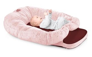 Baby Jem 5 Fonksiyonlu Elyaf Sırt Destekli Yıkanabilir Fuşya Emzirme Yastığı