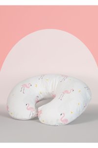 Dear Deer Love Flam Elyaf Sırt Destekli Yıkanabilir Pembe Emzirme Yastığı