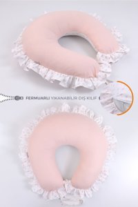 Umaybebek Fırfırlı Elyaf Sırt Destekli Yıkanabilir Pudra Emzirme Yastığı