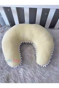 Jaju Baby Geyik Tasarım Elyaf Sırt Destekli Yıkanabilir Sarı Emzirme Yastığı
