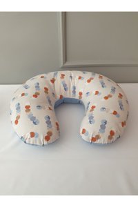 Yuar Baby Tırtıl Desen Elyaf Sırt Destekli Yıkanabilir Lacivert Emzirme Yastığı
