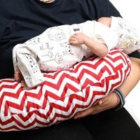 Baby&Mom BYP-LK09 Elyaf Sırt Destekli Yıkanabilir Kırmızı Emzirme Yastığı