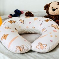 Badel Tekstil Oyuncak Desen Pamuklu Sırt Destekli Yıkanabilir Antrasit Emzirme Yastığı
