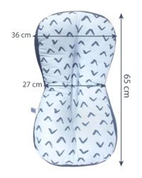Sevi Bebe Çentik Desen-10924 Elyaf Yıkanabilir Gri Emzirme Yastığı
