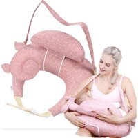 Lucky Day Elyaf Sırt Destekli Yıkanabilir Pembe Emzirme Yastığı
