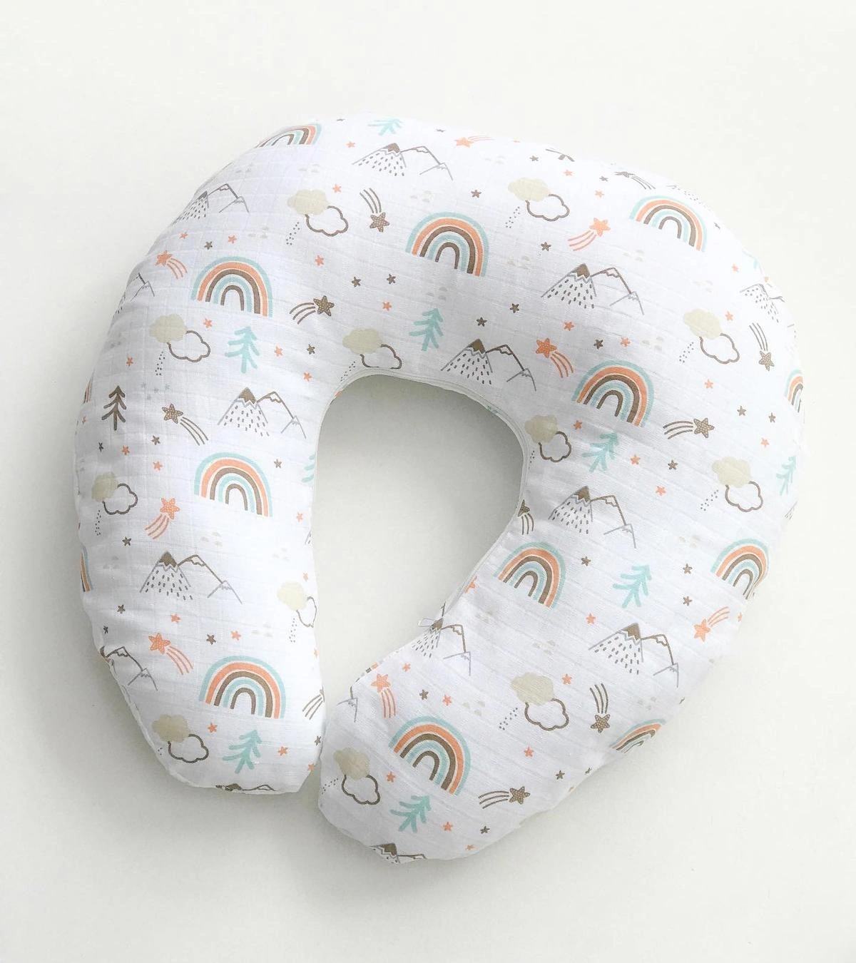 Grow With Muslin Elyaf Sırt Destekli Yıkanabilir Sarı Emzirme Yastığı