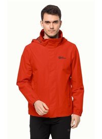 Jack Wolfskin Stormy Point Softshell Gore Tex Su Geçirmez Fermuarlı Polyester Erkek 2L JKT Outdoor Mont Kırmızı