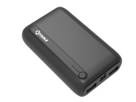 Ktools Boost 10000 mAh Hızlı Şarj Işıklı Dijital Göstergeli Micro USB & Type C Çoklu Bağlantı Kablosuz Powerbank Siyah