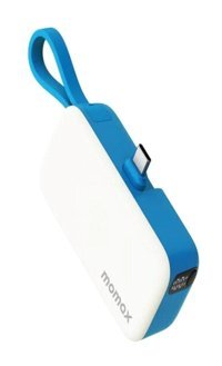 Momax IP130 5000 mAh Hızlı Şarj USB Type C Çoklu Bağlantı Kablosuz Powerbank Mavi