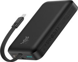 Baseus Magsafe Mini 30W 10000 mAh Işıklı Dijital Göstergeli Micro USB & Type C Çoklu Bağlantı Kablosuz Powerbank Siyah