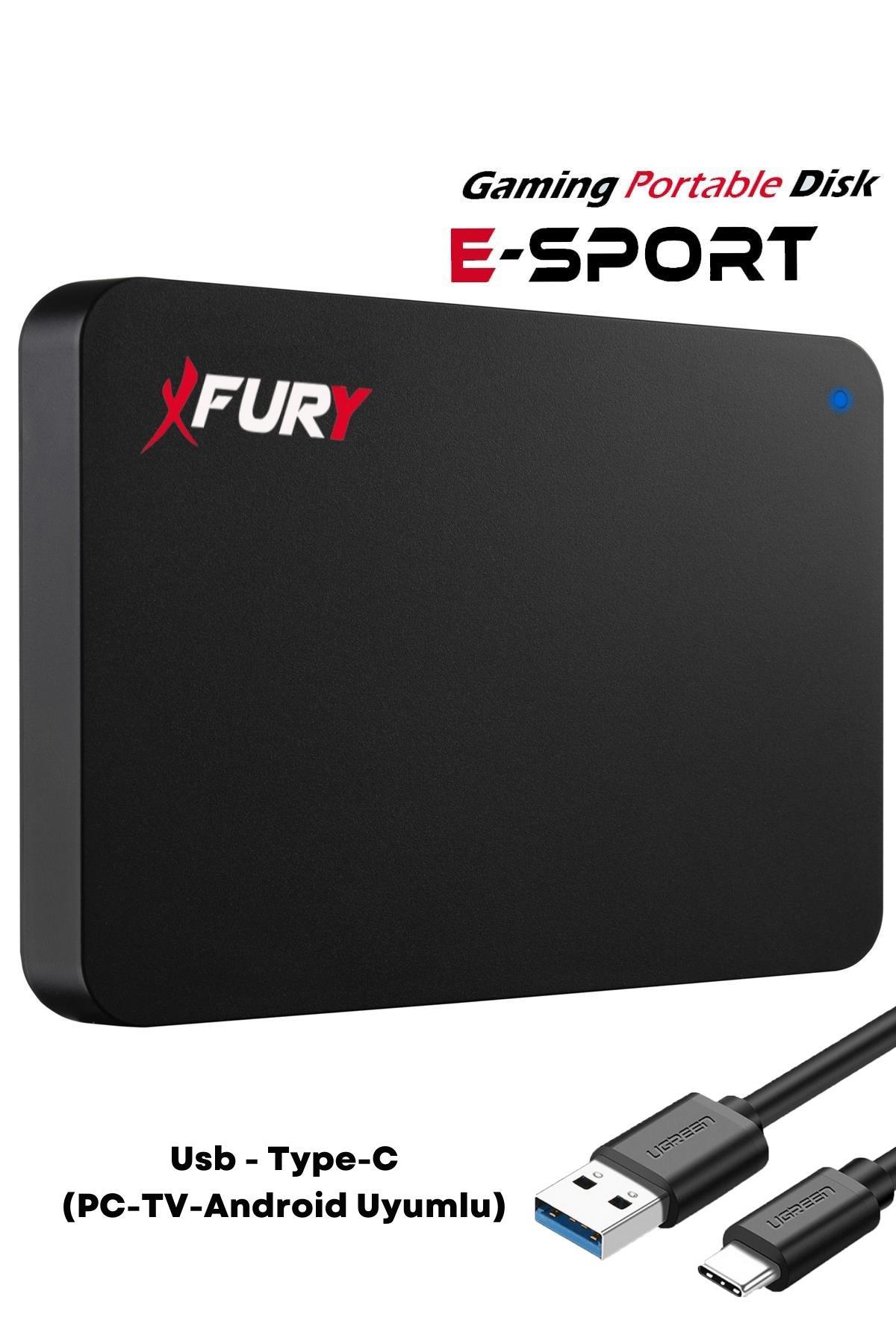 Fury E-SPORT 1 TB 2.5 inç USB Type C USB 3.0 Taşınabilir SSD Siyah