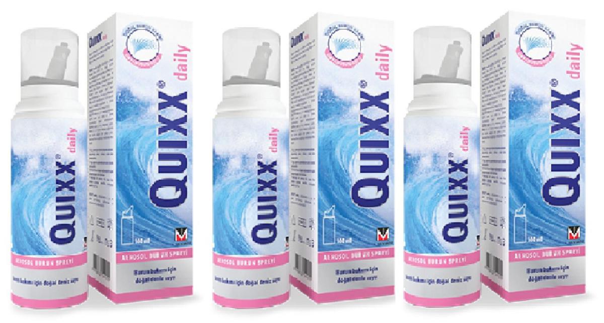 Quıxx Daily İzotonik Okyanus Suyu 3'lü Burun Spreyi 100 Ml