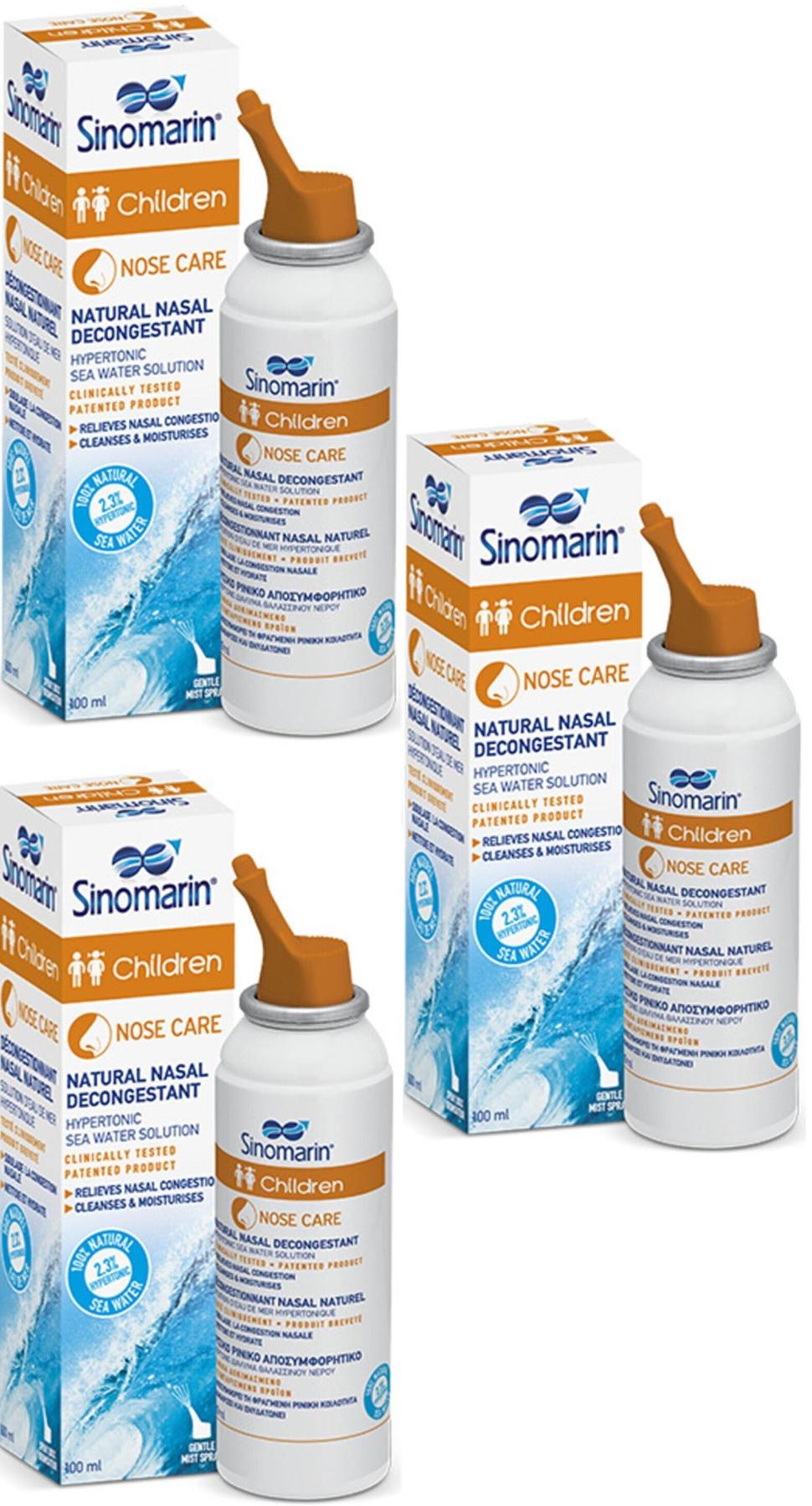 Sinomarin Children Hipertonik Deniz Suyu 3'lü Burun Spreyi 100 Ml