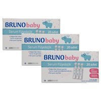 Abdi İbrahim Bruno Baby İzotonik Deniz Suyu 3x20'li Flakon Serum Fizyolojik 5 Ml
