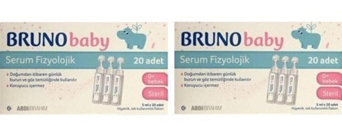 Abdi İbrahim Bruno Baby İzotonik Deniz Suyu 2'li Flakon Serum Fizyolojik 5 Ml