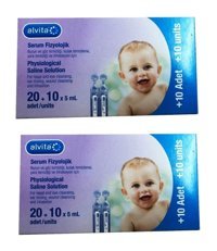 Alvita Çocuk İzotonik Deniz Suyu 2x30'li Flakon Serum Fizyolojik 5 Ml