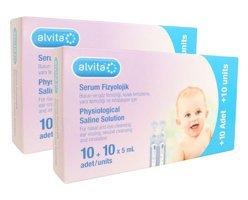 Alvita Çocuk İzotonik Deniz Suyu 2x20'li Flakon Serum Fizyolojik 5 Ml
