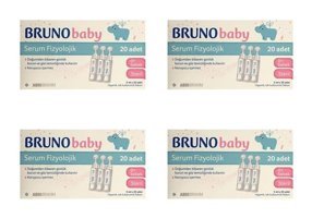 Abdi İbrahim Bruno Baby İzotonik Deniz Suyu 4x20'li Damla Serum Fizyolojik 5 Ml