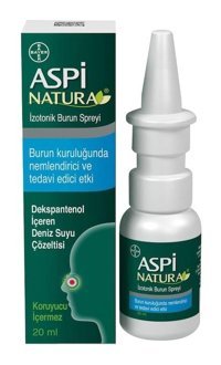 Bayer Aspi Natura İzotonik Deniz Suyu Tekli Burun Spreyi 20 Ml