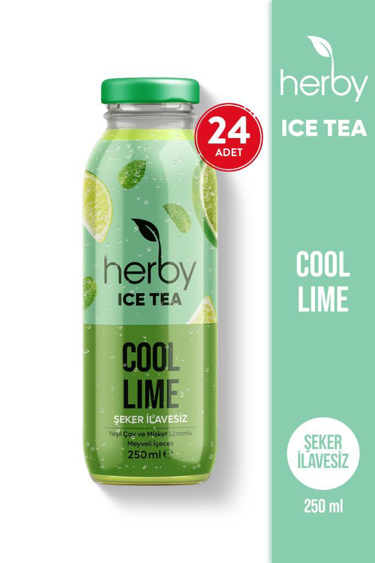 Herby Cool Lime Limon-Yeşil Çay Soğuk Çay 24x250 ml