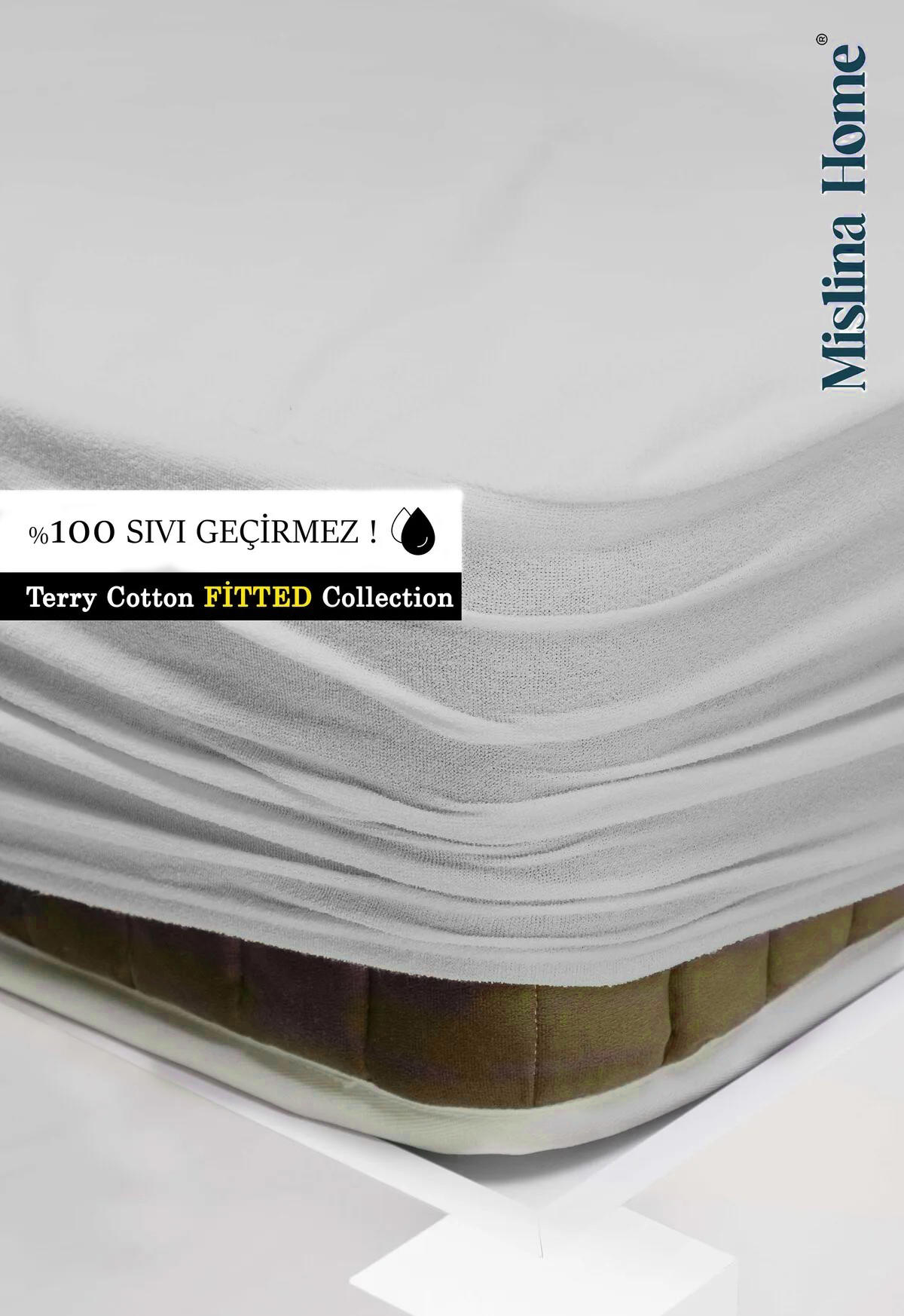 Terry Cotton Pamuklu Sıvı Geçirmez 90x190 cm Tek Kişilik Alez